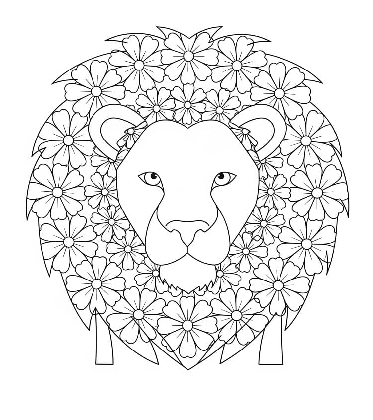 Mandalas Lion 9